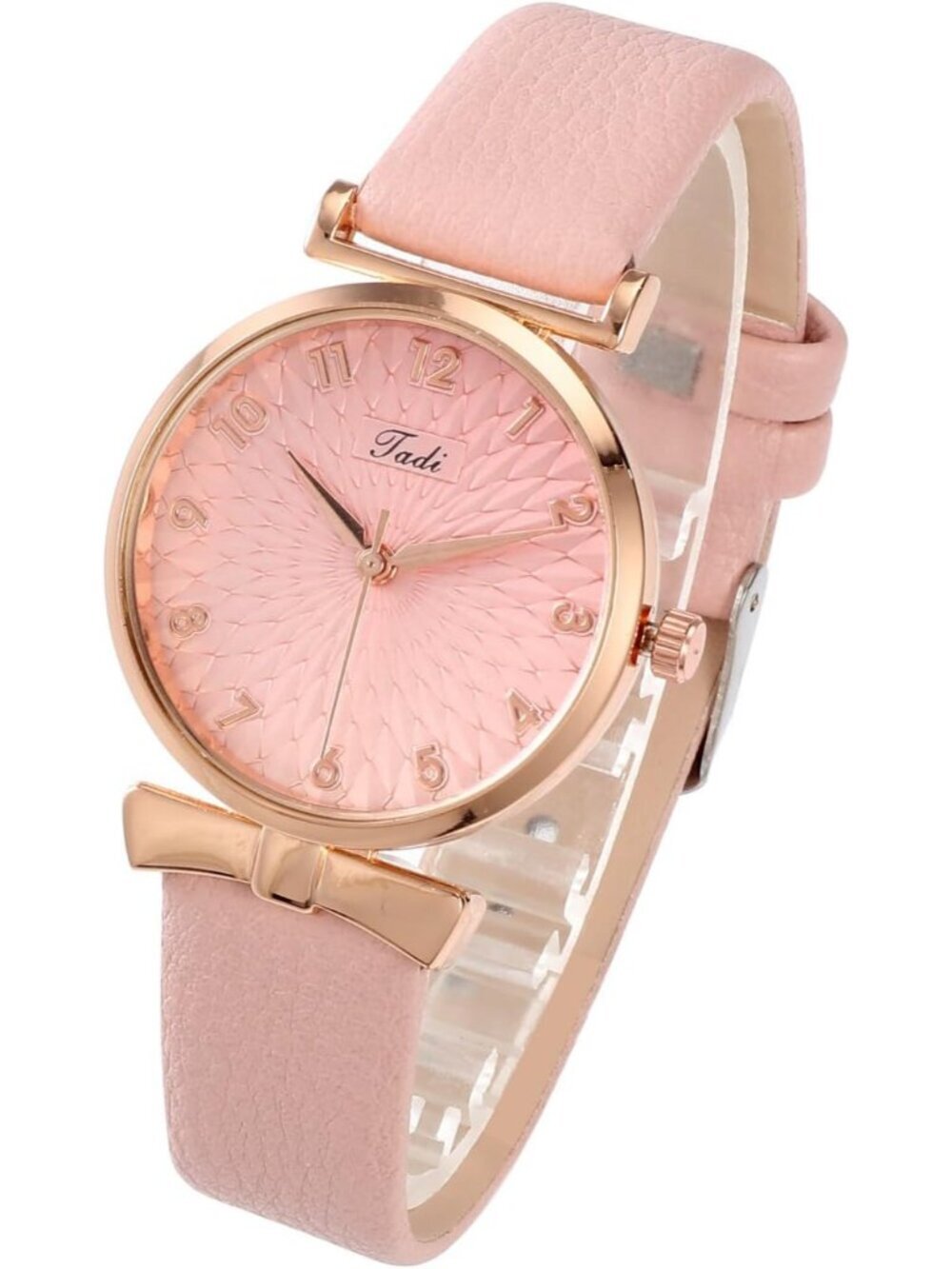 Womens Ladies Classic Simple Leather Analog Quartz Wrist Watch Rose Gold Case Ar